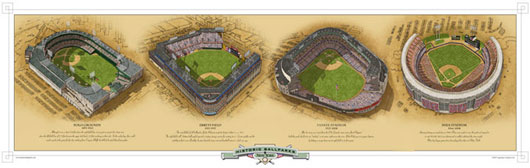 New York ballparks poster
