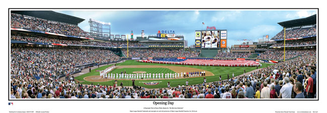 Opening Day at Turner Field panorama poster
