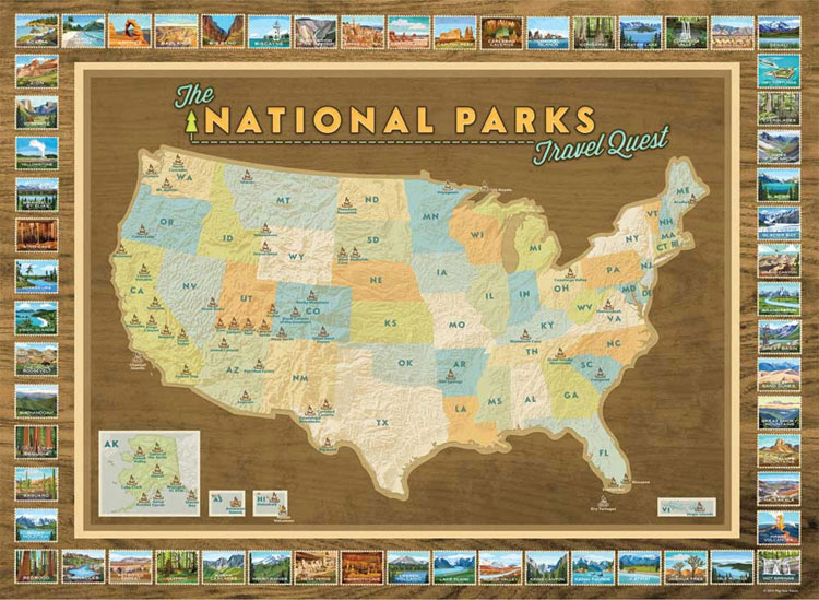 The National Parks Travel Quest poster