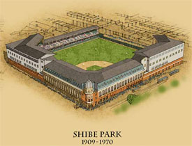 Philadelphia ballpark poster - Shibe Park