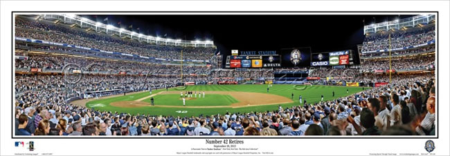 Mariano Rivera's final game at Yankee Stadium panorama poster