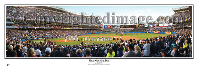 Yankee Stadium - Final Opening Day panorama poster
