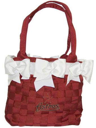 Astros bow bucket purse