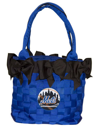Mets bow bucket purse