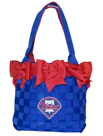 Phillies bow bucket purse