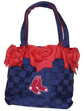 Red Sox bow bucket purse