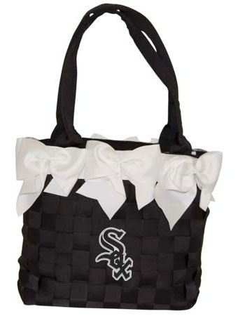 chicago white sox logo. White Sox bow bucket purse