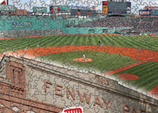 Fenway Park with Red Sox logo puzzle