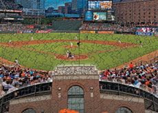 Camden Yards with Orioles logo puzzle
