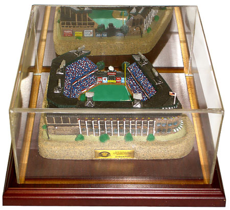 Ebbets Field replica inside of display case