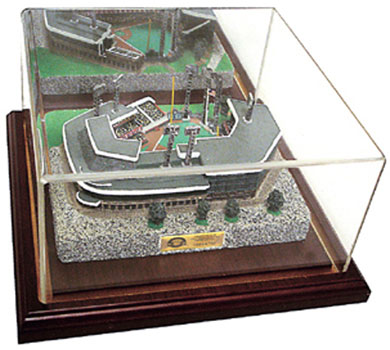 Forbes Field replica inside of display case