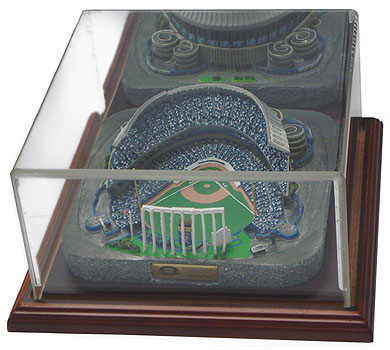 Kauffman Stadium replica inside of display case