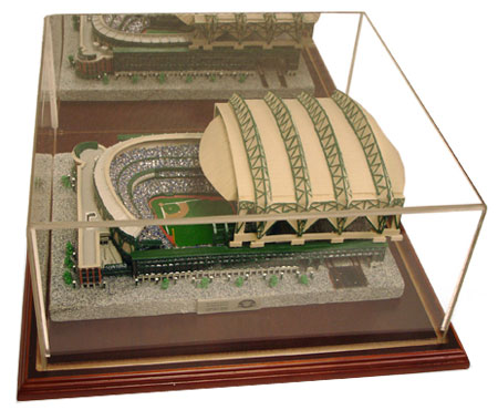 Safeco Field replica inside of display case