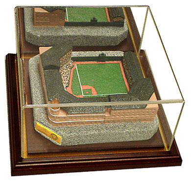 Shibe Park replica inside of display case