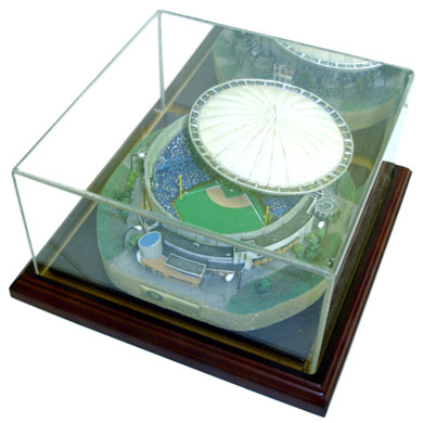 Tropicana Field replica inside of display case