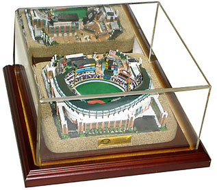 Turner Field replica inside of display case