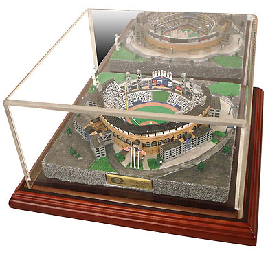 US Cellular Field replica inside of display case