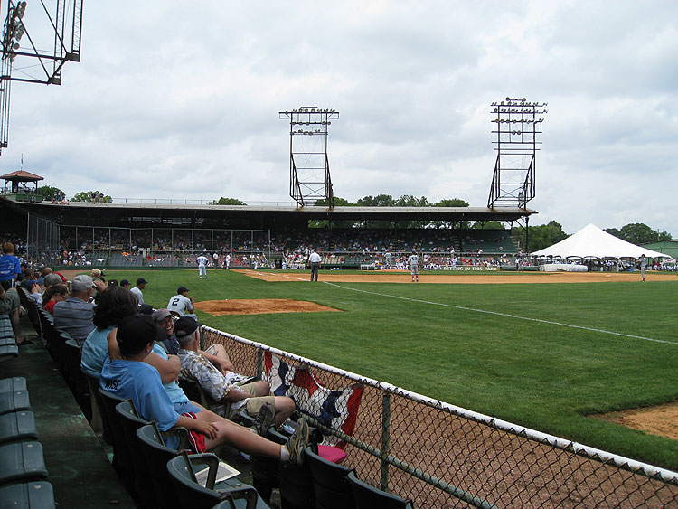 View from the right field box seats at Rickwood Field
