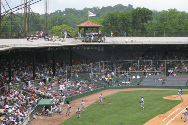 Rickwood Field features a gazebo-style rooftop press box