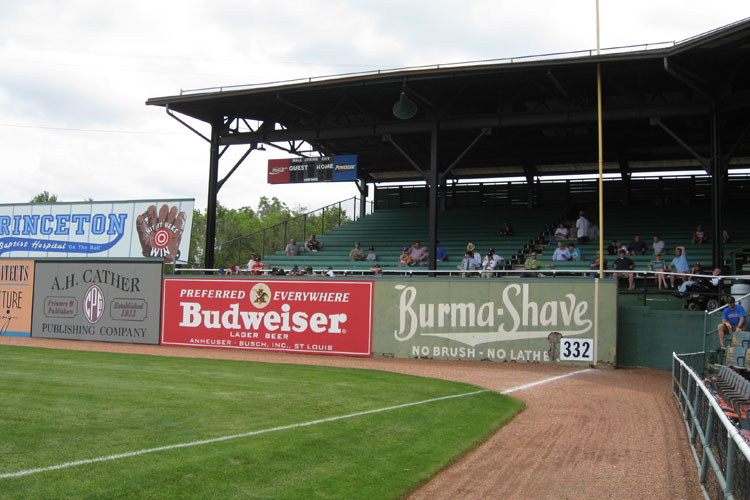 Rickwood Field's covered right field grandstand