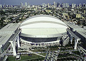 Marlins Park and Miami aerial