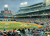 Panorama poster of first pitch at Petco Park