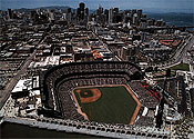 AT&T Park and San Francisco aerial