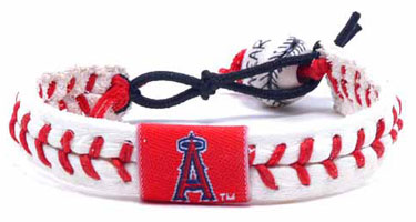 Angels baseball seam bracelet