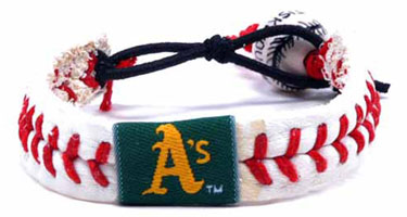 A's baseball seam bracelet