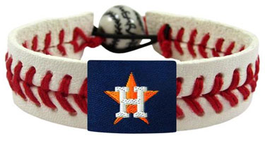 Astros baseball seam bracelet