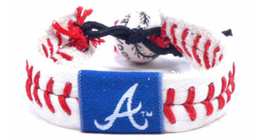 Braves baseball seam bracelet