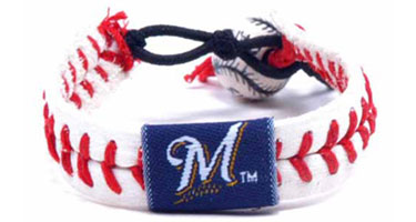 Brewers baseball seam bracelet