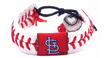 Cardinals baseball seam bracelet