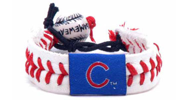 Cubs baseball seam bracelet