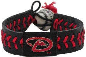 Diamondbacks team color baseball seam bracelet