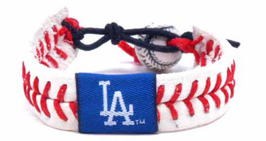 Dodgers baseball seam bracelet