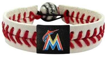 Marlins baseball seam bracelet