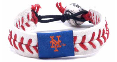 Mets baseball seam bracelet