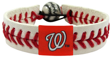 Nationals baseball seam bracelet