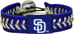 Padres team color baseball seam bracelet