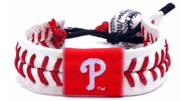 Phillies baseball seam bracelet