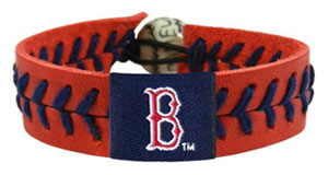 Red Sox team color baseball seam bracelet