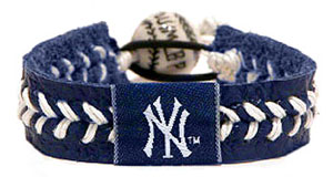Yankees team color baseball seam bracelet