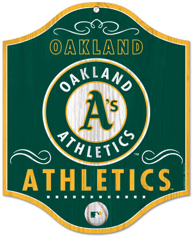 Oakland A's wood sign