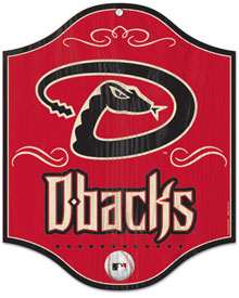 Arizona Diamondbacks wooden logo sign