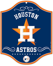 Houston Astros wooden logo sign