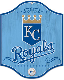 Kansas City Royals wooden logo sign