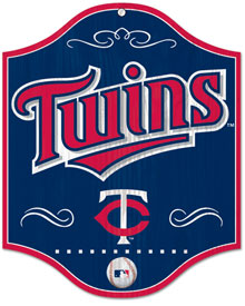 Minnesota Twins wooden logo sign