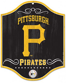 Pittsburgh Pirates wooden logo sign