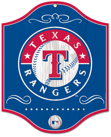 Texas Rangers wood sign